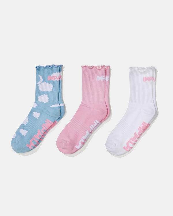 impala skate Impala Everyday Socks 3 Pack Frill Starbright