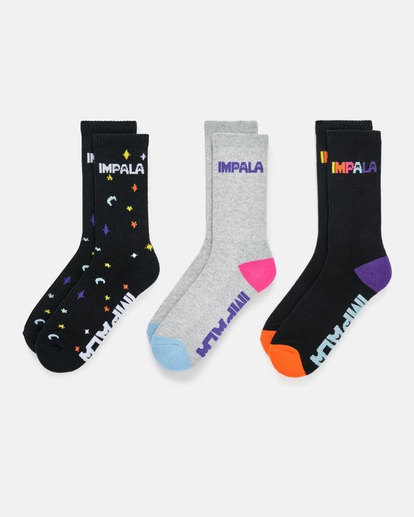 impala skate Impala Skate Socks 3 Pack Twinkle