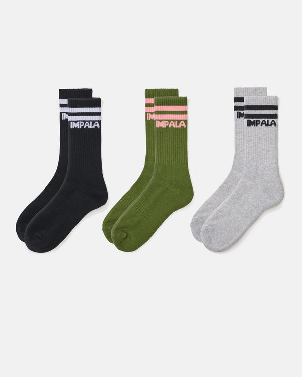 impala skate Impala Stripe Sock 3 Pack Camo