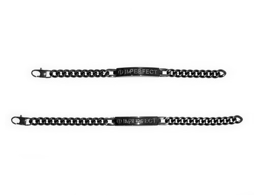 Imperfect BLACK STAINLESS STEEL CHAIN BRACELET