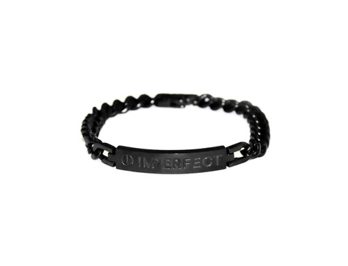 imperfect BLACK STAINLESS STEEL CHAIN BRACELET