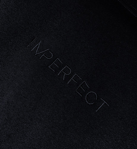Imperfect EMBROIDERY LOGO OVERSIZED TEE (BK)