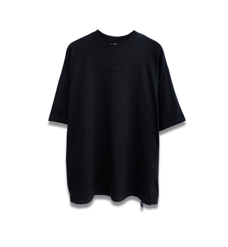 imperfect EMBROIDERY LOGO OVERSIZED TEE (BK)
