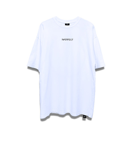imperfect EMBROIDERY LOGO OVERSIZED TEE (WT)