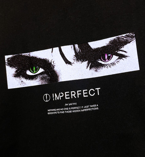 Imperfect EYES OVERSIZED TEE (BK)