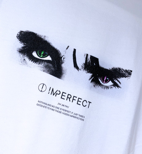 Imperfect EYES OVERSIZED TEE (WT)