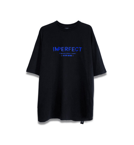 Imperfect GLITCH OVERSIZED TEE (BLUE)