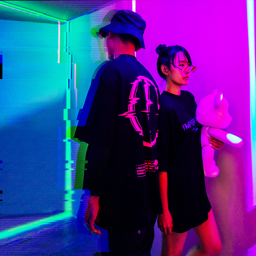 Imperfect GLITCH OVERSIZED TEE (PINK)