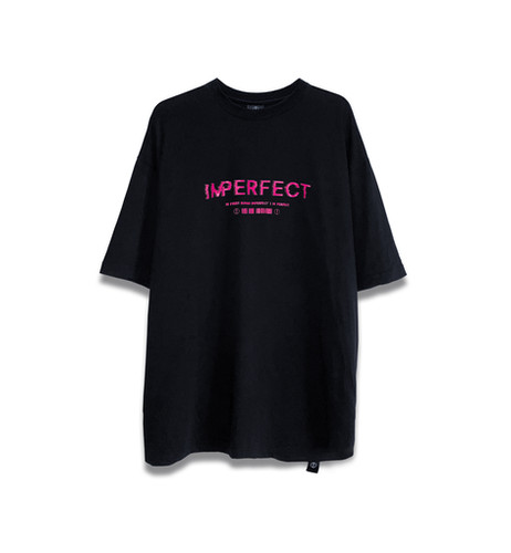 imperfect GLITCH OVERSIZED TEE (PINK)
