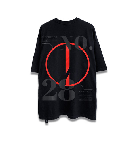 imperfect No.28 OVERSIZED TEE (BK)