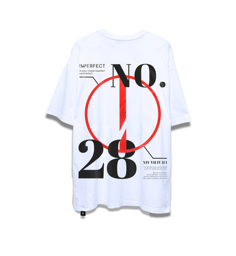Imperfect No.28 OVERSIZED TEE (WT)