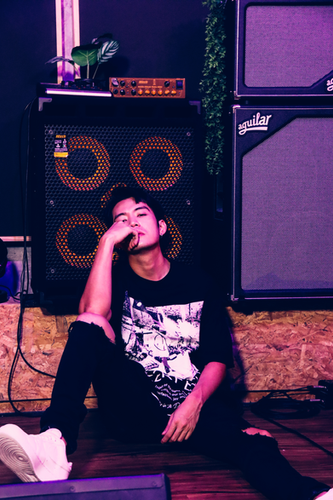 Imperfect ROCK STAR OVERSIZED TEE (BK)