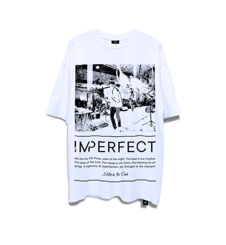 imperfect ROCK STAR OVERSIZED TEE (WT)