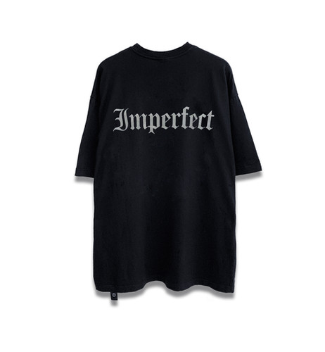 imperfect VELVET OVERSIZED TEE (BK)