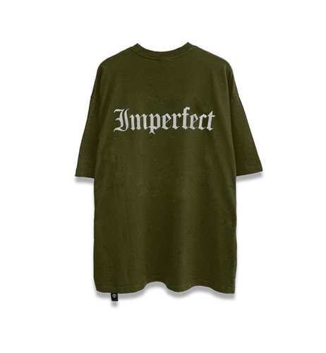 imperfect VELVET OVERSIZED TEE (KHAKI)