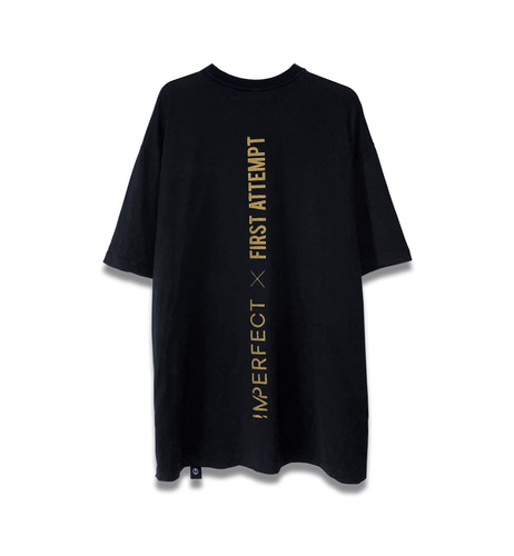 Imperfect IMPERFECT X FIRST ATTEMPT OVERSIZED TEE (BK)