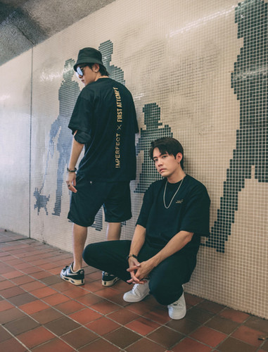 Imperfect IMPERFECT X FIRST ATTEMPT OVERSIZED TEE (BK)