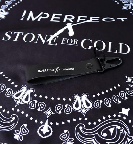 Imperfect IMPERFECT X STONE FOR GOLD LEATHER KEYCHAIN WITH BANDANA