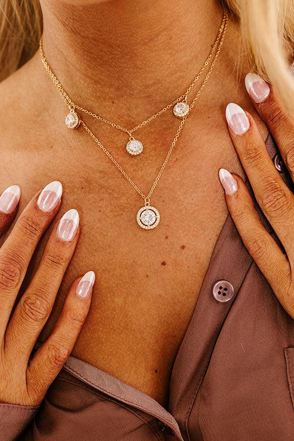 Impressions All The Sparkles Layered Necklace In Gold