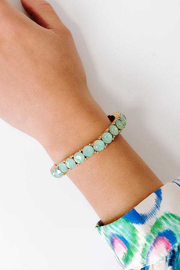 impressions All The Sparkles Stretch Bracelet in Mint