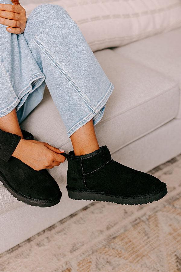 Impressions Away To The Alps Faux Suede Bootie In Black