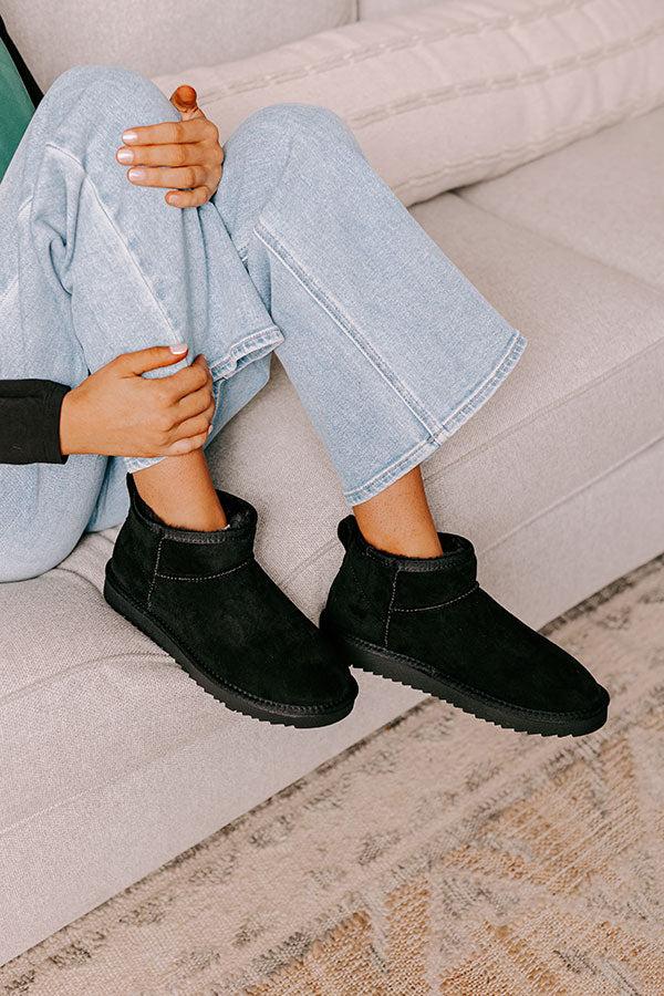 impressions Away To The Alps Faux Suede Bootie in Black
