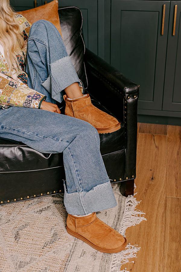 Impressions Away To The Alps Faux Suede Bootie In Camel