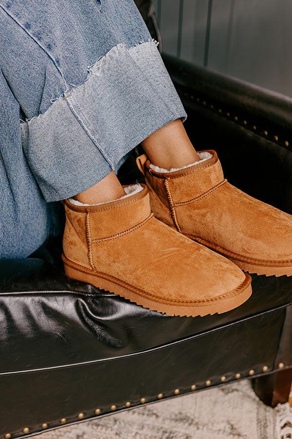 Impressions Away To The Alps Faux Suede Bootie In Camel