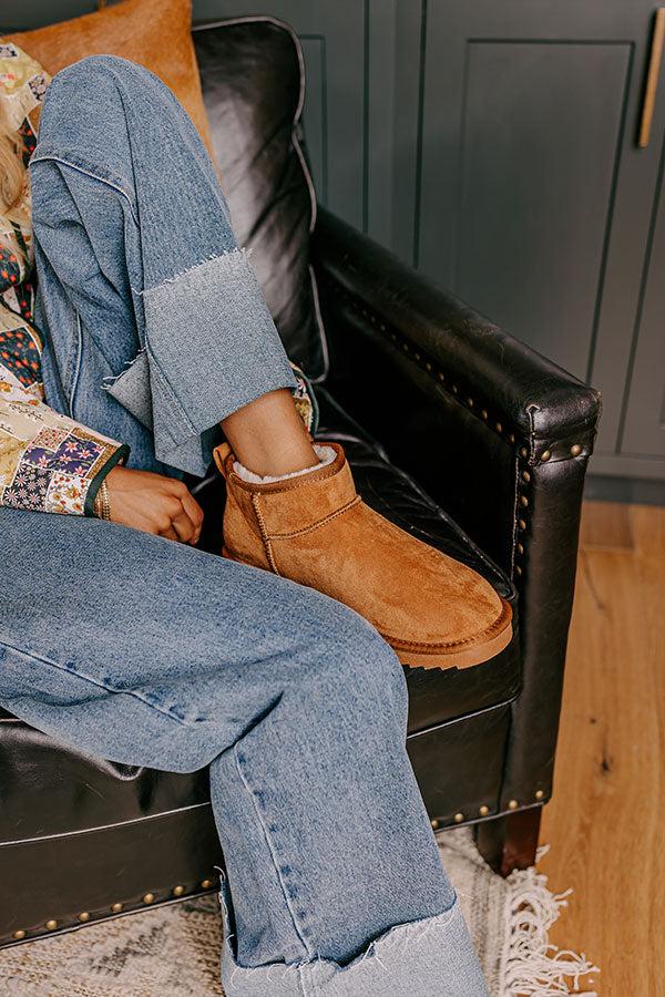 Impressions Away To The Alps Faux Suede Bootie In Camel