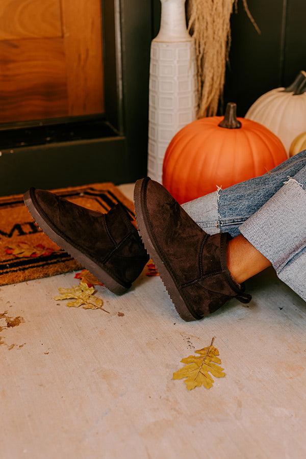 impressions Away To The Alps Faux Suede Bootie in Chestnut