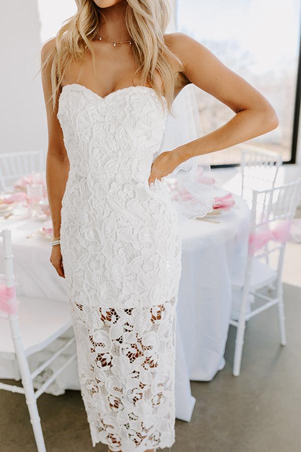 Impressions Better Than Classic Crochet Midi In White