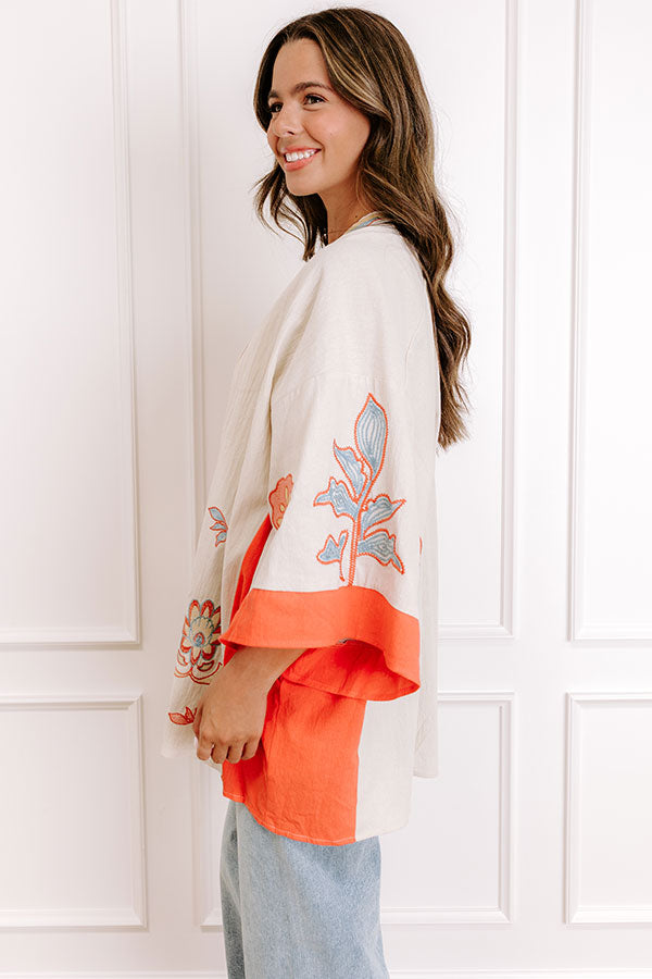 Impressions Blooming Personality Floral Embroidered Overlay