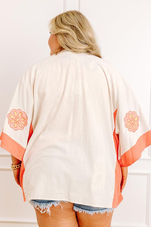 Impressions Blooming Personality Floral Embroidered Overlay Curves