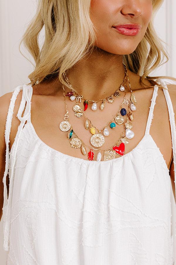 impressions Bubbly Personality Layered Charm Necklace