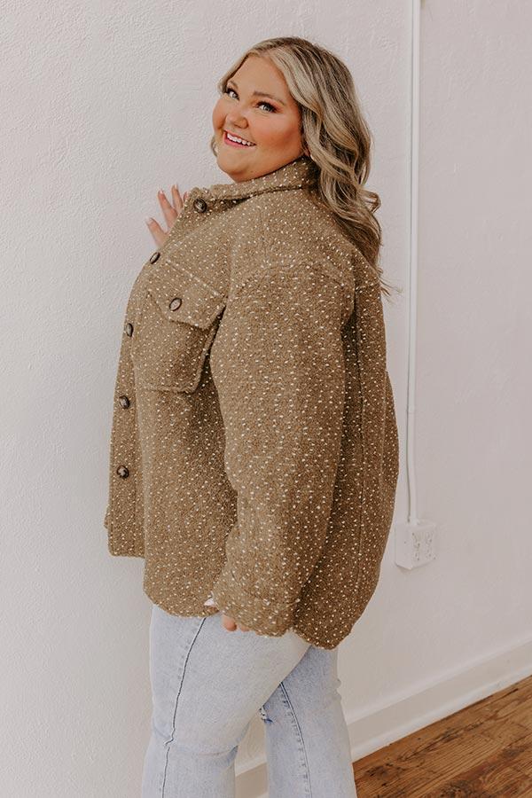 Impressions Cappuccino Cozy Wool-Blend Jacket Curves