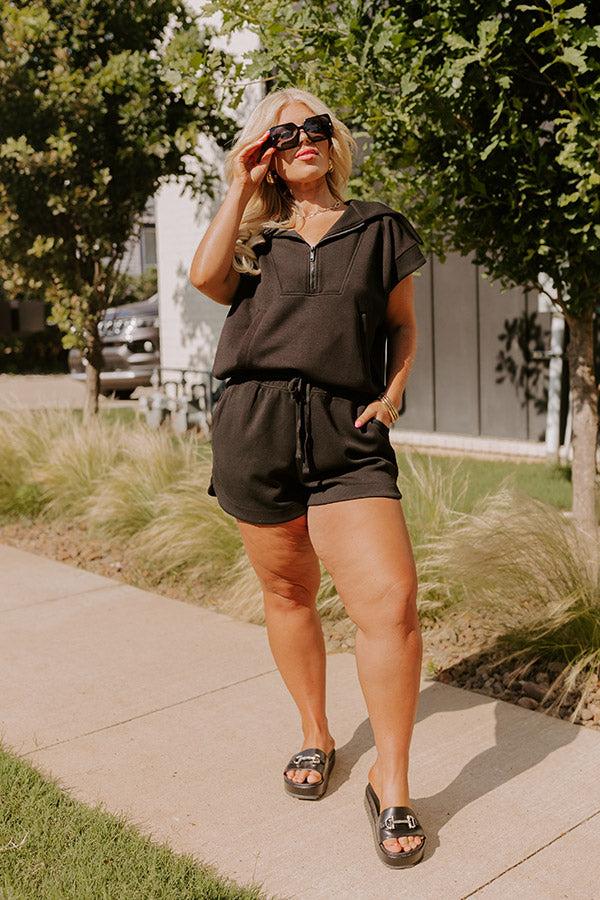 impressions Casual Comfort Sweatshirt in Black Curves