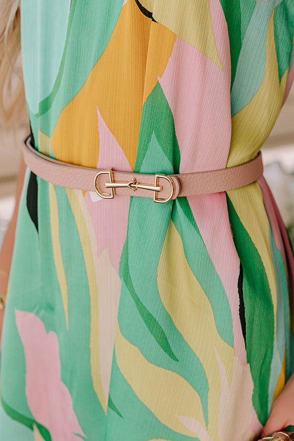 impressions Casual Moment Faux Leather Belt in Pink