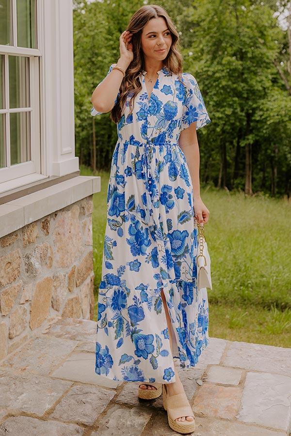 impressions Catalina Island Views Floral Maxi Dress