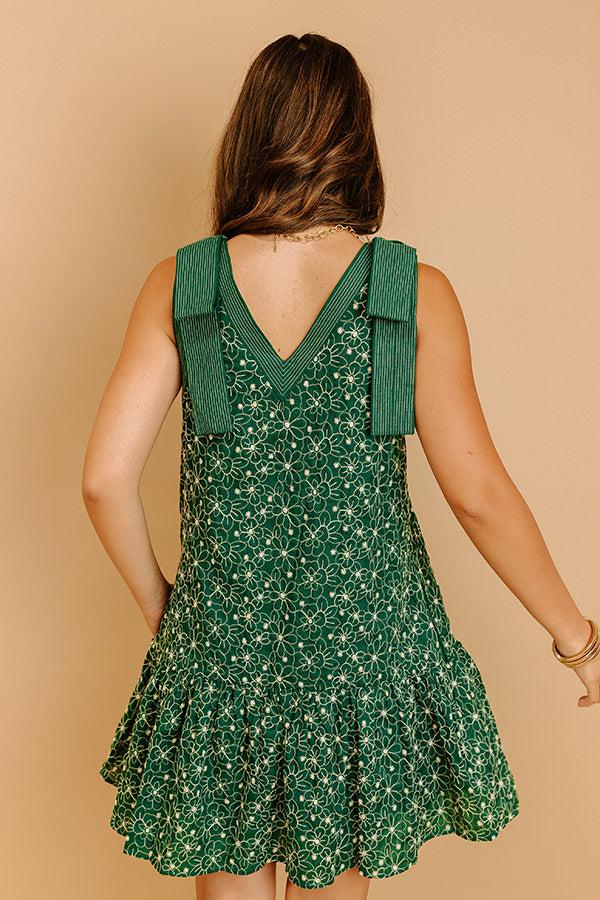 Impressions Chasing Wanderlust Floral Embroidered Mini Dress