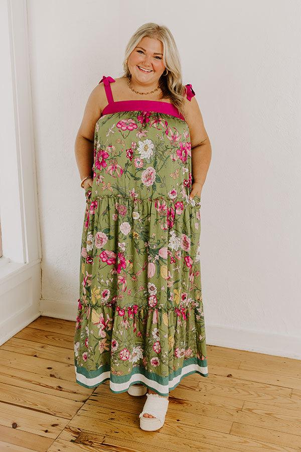 Impressions Chasing Wildflowers Floral Maxi Dress Curves