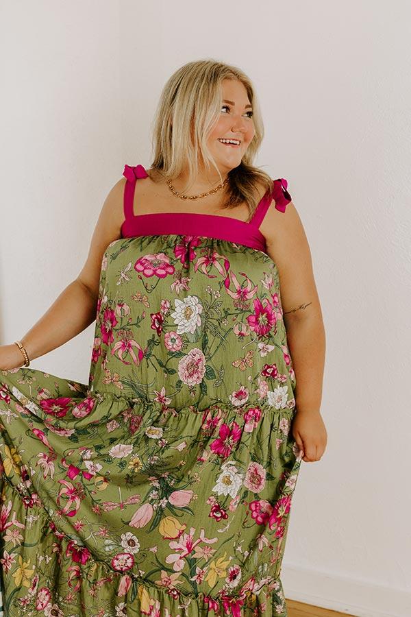 Impressions Chasing Wildflowers Floral Maxi Dress Curves