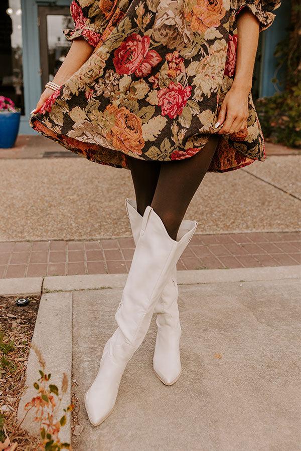 Impressions Chic Moment High Waist Opaque Tights In Dark Chocolate