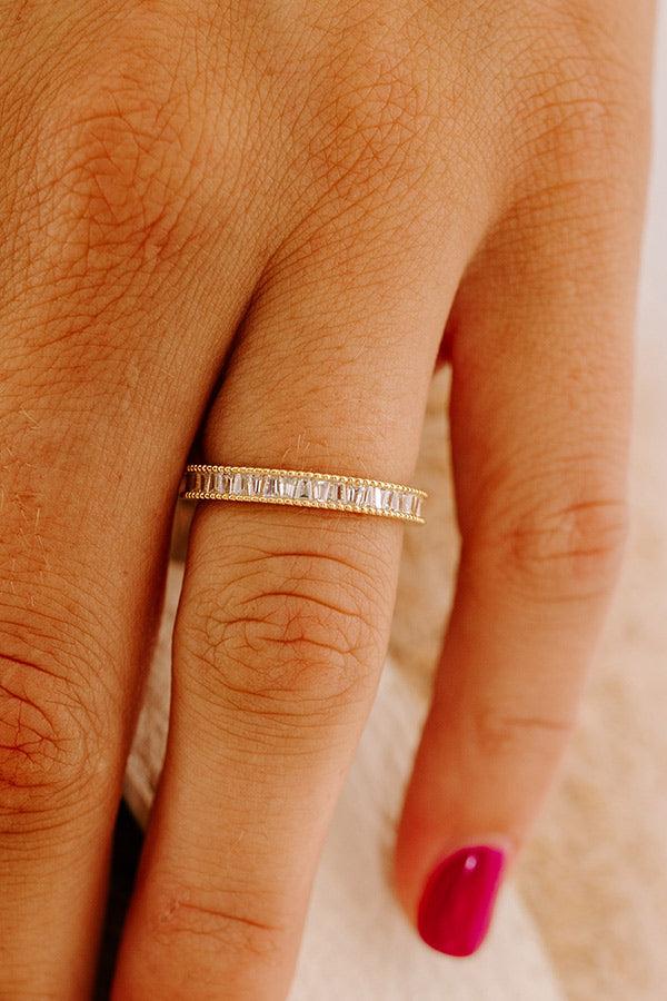 impressions City Lights And Sights Cubic Zirconia Ring in Gold