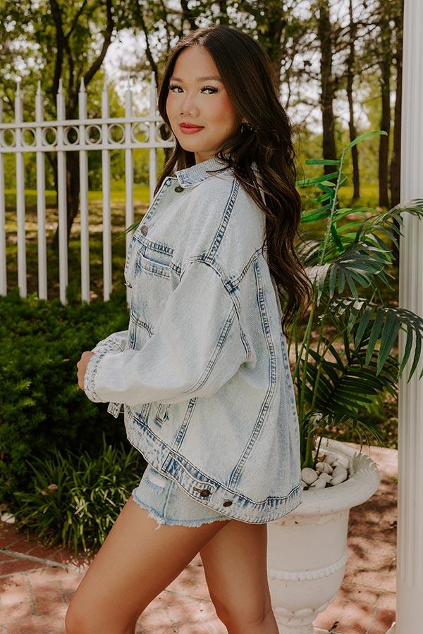 Impressions Classic Charm Denim Jacket In Light Wash