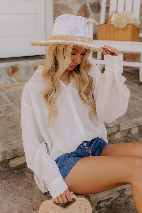 Impressions Coastal Dreams Raffia Woven Hat In White