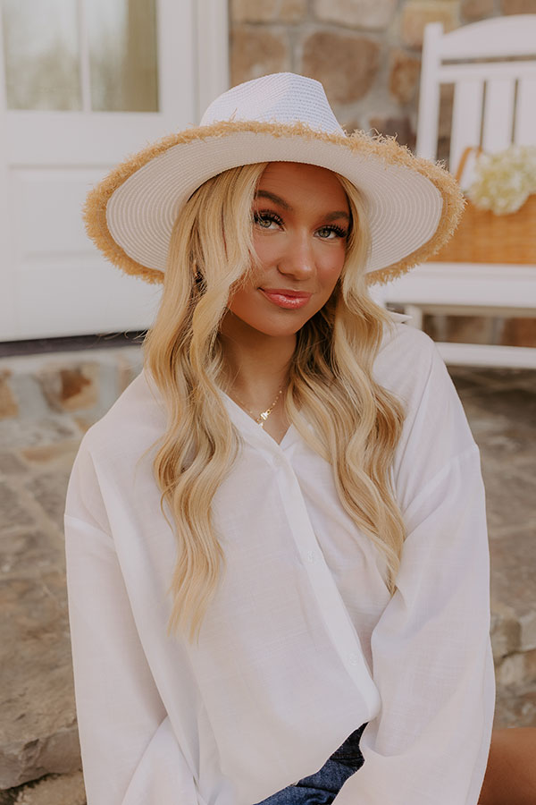 impressions Coastal Dreams Raffia Woven Hat in White