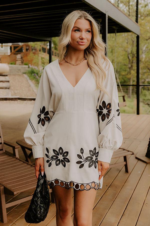 Impressions Cocktails Over Chit Chat Embroidered Romper Dress