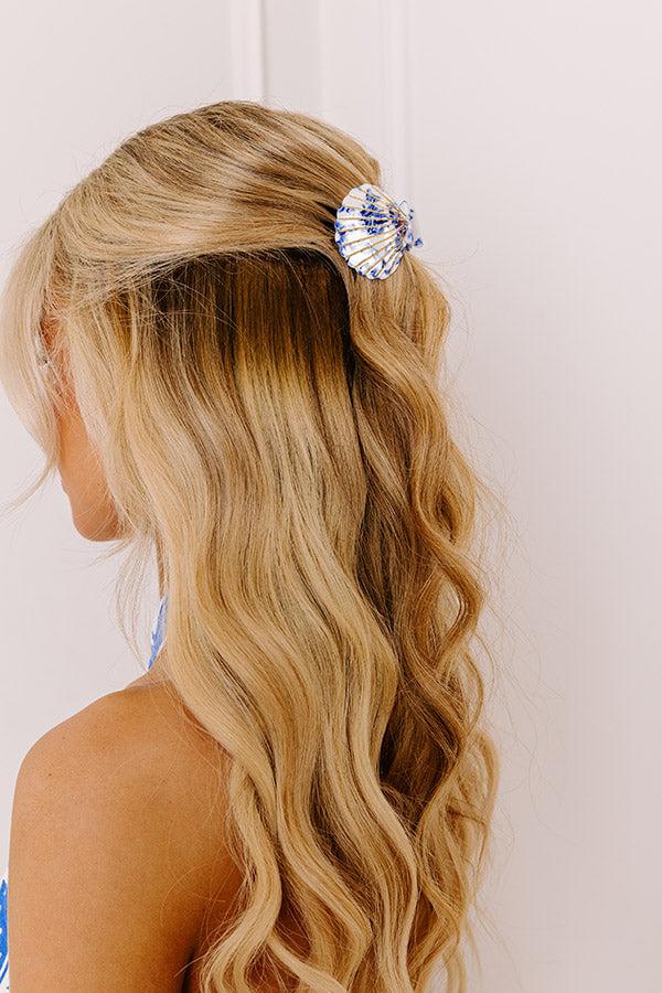 Impressions Collecting Seashells Hair Claw Clip In Blue