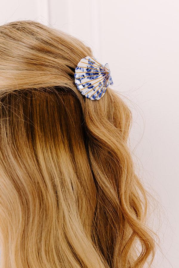 impressions Collecting Seashells Hair Claw Clip in Blue