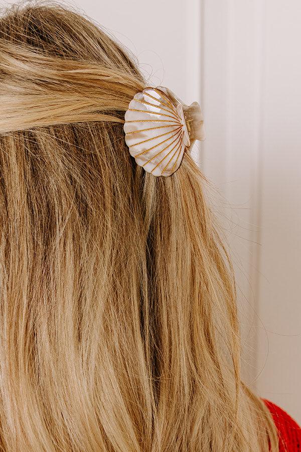 Impressions Collecting Seashells Hair Claw Clip In Iced Latte